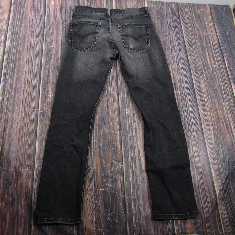 Levi 511 Slim Jeans Mens 31x30 Black Faded Stretch Denim 04511-3096
